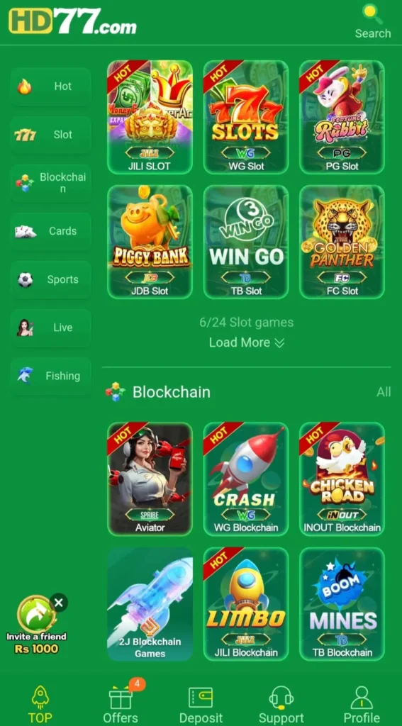 HD77 game interface