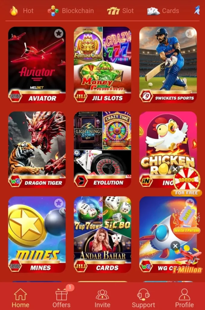 P777 game interface