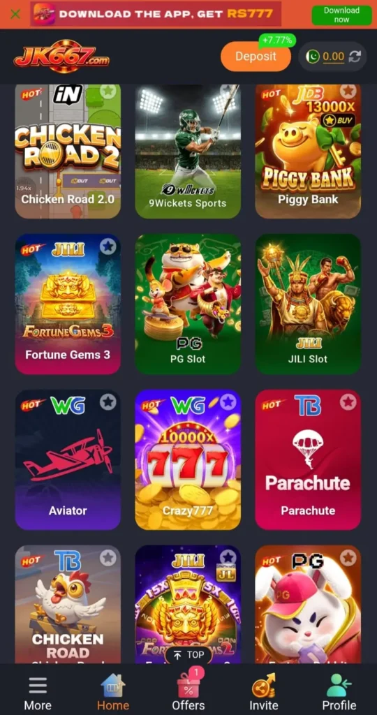 jk667 game interface