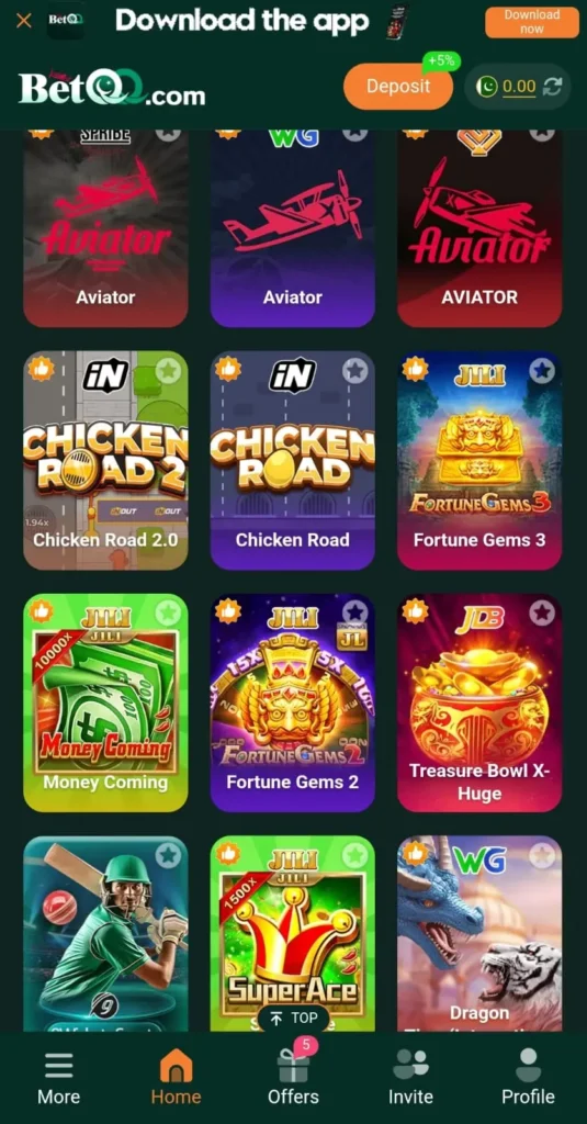 betqq game Interface