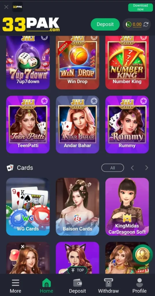 33pak game interface