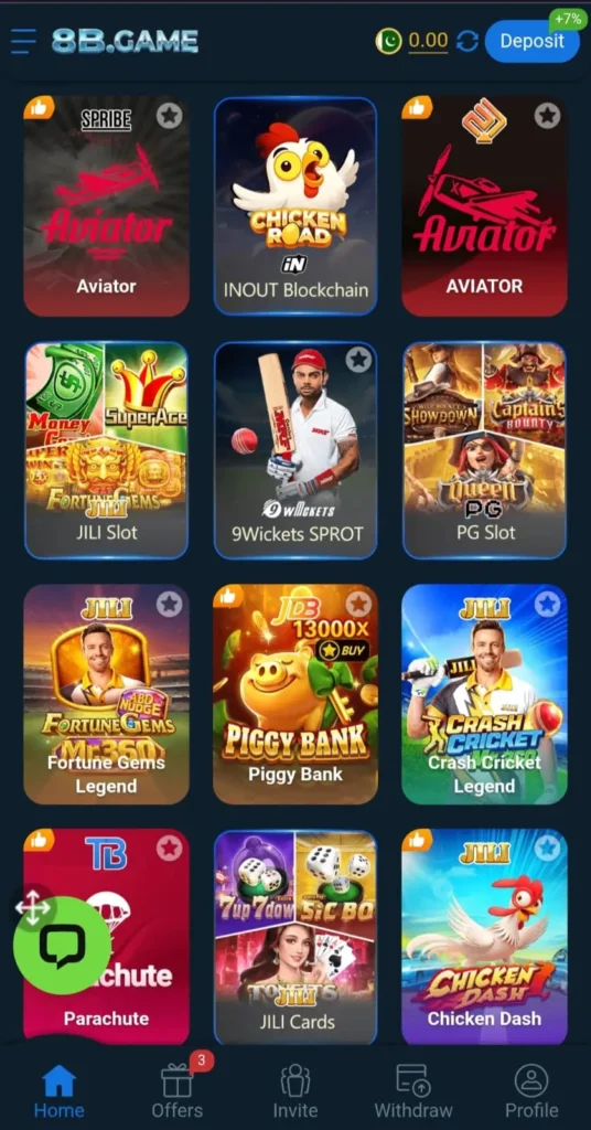8b game interface