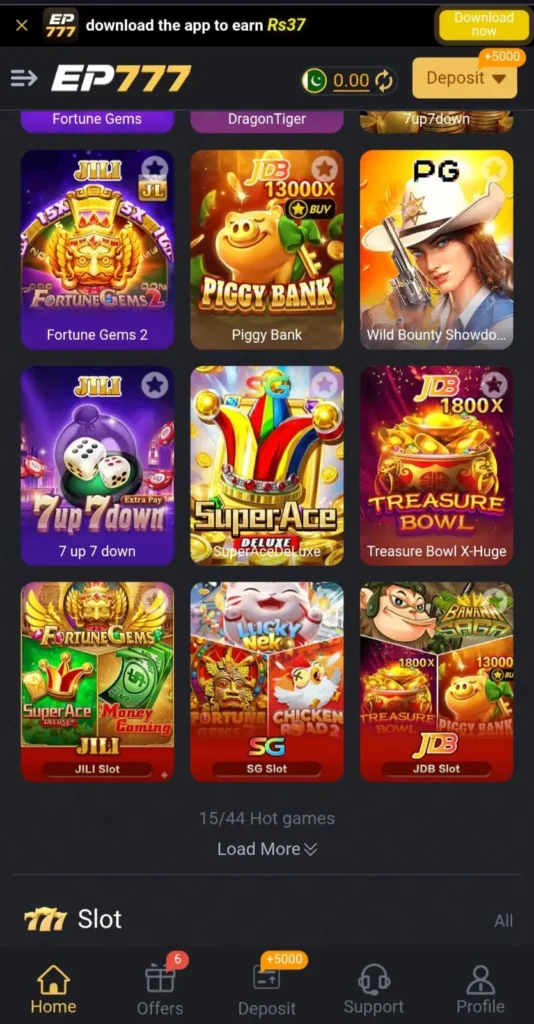 EP777 game Interface