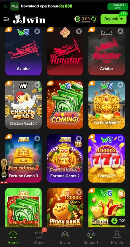 jjwin game interface