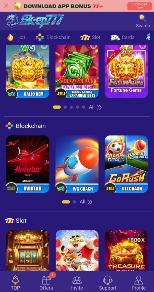 skep777 game interface